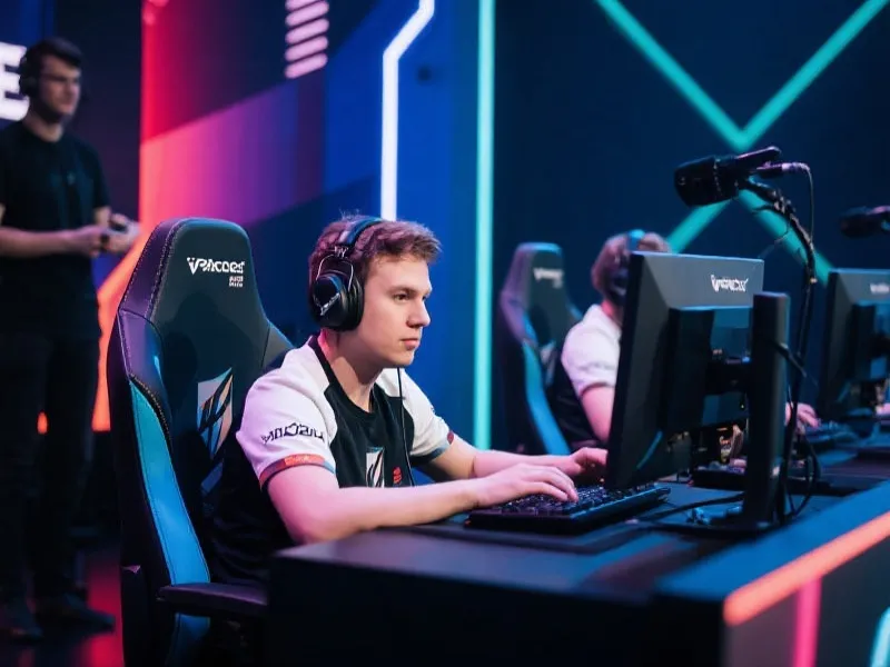 职业电竞选手比赛瞬间